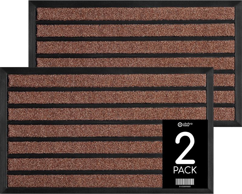 Photo 1 of 2 Pack - Door Mat - Outdoor Mat - Front Door Mat - Welcome Mats Outdoor - Door Mats Outdoor - Front Door Mat Outdoor Entrance - Doormat - 30x18 - Front Door Mat Outdoor - Dark Brown Door Mat