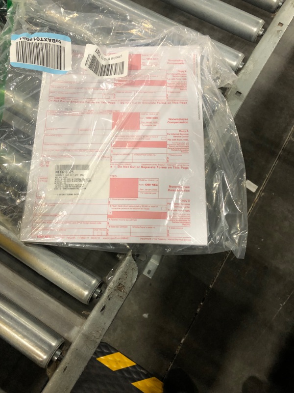 Photo 1 of 1099 NEC Federal Copy A Income Forms, Laser Tax Forms, Pack for 25 recipients 2022