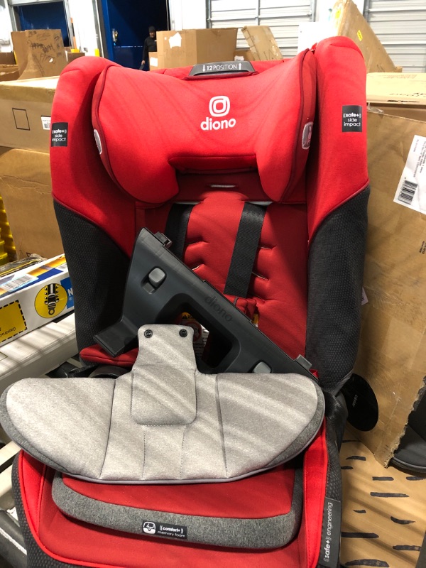 Photo 3 of Diono Radian 3QX 4-in-1 Rear & Forward Facing Convertible Car Seat, Safe+ Engineering 3 Stage Infant Protection, 10 Years 1 Car Seat, Ultimate Protection, Slim Fit 3 Across, Red Cherry
