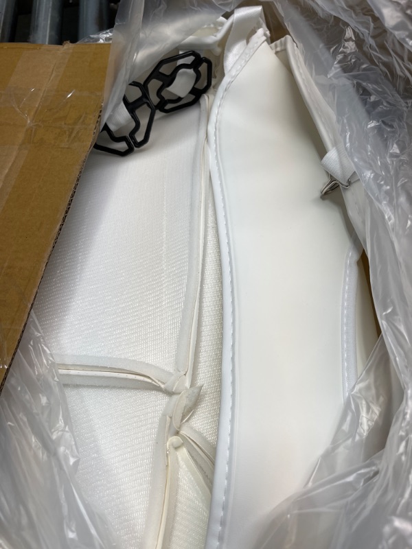Photo 4 of   **front seat only** **no head pieces**SUPER LINER Tesla Seat Covers Model 3 White Car Seat Covers for Tesla Model 3 2023 2022 2021 2020 5 Seat Car Seat Cover Car Interior Cover All Weather Protection Model 3 Front Seat White