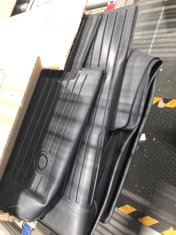 Photo 1 of T TGBROS Floor Mats Custom Fit for 2013-2023 Tesla Model S Accessories All Weather Protection TPE 2 Rows Floor Liners Set Non-Slip Black