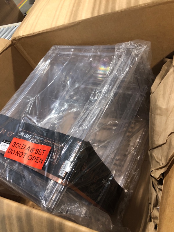 Photo 1 of BINO | Stackable Storage Drawers, Large - 2 Pack, Clear | THE CRATE COLLECTION | Storage Bins With Drawers Bathroom Organizers and Storage Organization and Storage Under Sink Organizer Vanity Cabinet 2-Pack Large