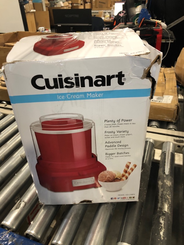 Photo 2 of **USED FOR PARTS** Cuisinart Frozen Yogurt - Ice Cream & Sorbet Maker ICE21R/SLT