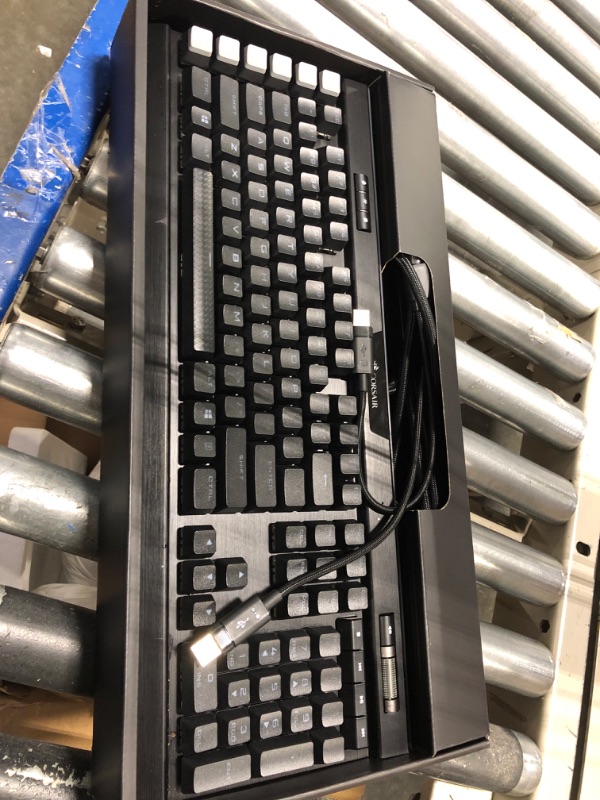 Photo 3 of Corsair K95 RGB Platinum XT Mechanical Gaming Keyboard, Backlit RGB LED, Cherry MX Speed RGB Silver, Black (CH-9127414-NA) MX Speed Silver Keyboard