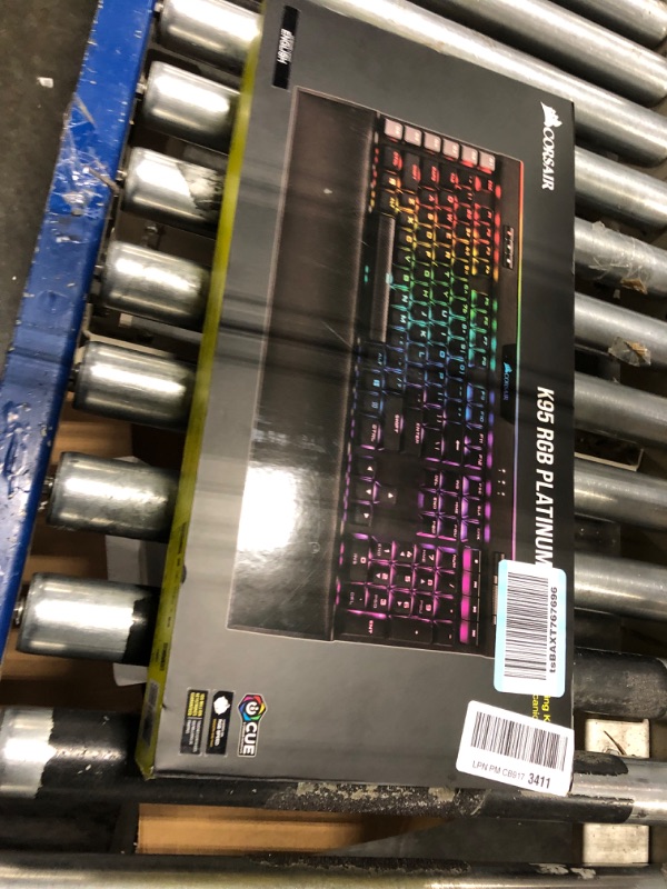 Photo 2 of Corsair K95 RGB Platinum XT Mechanical Gaming Keyboard, Backlit RGB LED, Cherry MX Speed RGB Silver, Black (CH-9127414-NA) MX Speed Silver Keyboard