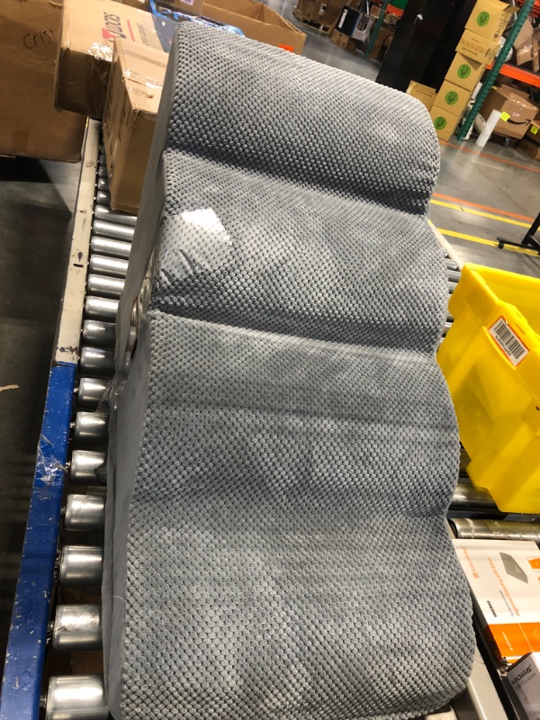 Photo 1 of 4 Steps Dog Ramp/Stairs for Beds and Couches,MOOACE Pet Stairs with High Density Expand Immediately Foam, Washable Cover and Pet Hair Remover Roller - Reduce Stress on Pet Joints/Easy to Walk 30D Foam-Grey
