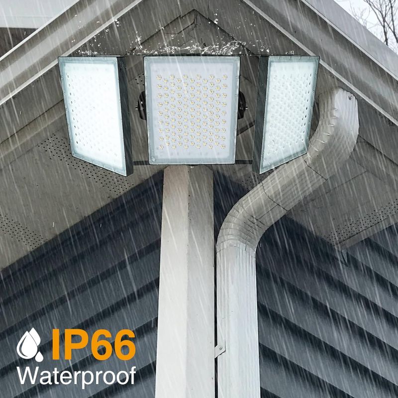 Photo 1 of 1 Pack LED Flood Lights Outdoor, STASUN 600W 54000lm + 150W 13500lm Exterior Floodlight , IP66 Waterproof Outdoor Area Lighting Commercial Security Light, 6000K Daylight White, 3 Adjustable Heads