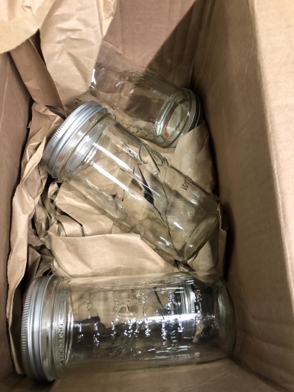 Photo 3 of 16 Oz Mason Jars With Lids, Labels and Measures! 6-Pack Regular Mouth Mason Jars, Glass Jar with Lid and Band. Airtight Canning Jars, Overnight Oats Jars, Salad Jars, Sourdough Starter Jar