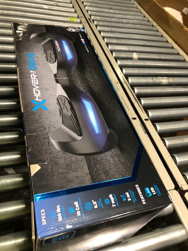 Photo 2 of ** Untested *** Hover-1 Drive Electric Hoverboard | 7MPH Top Speed, 3 Mile Range, Long Lasting Lithium-Ion Battery, 6HR Full-Charge, Path Illuminating LED Lights Black