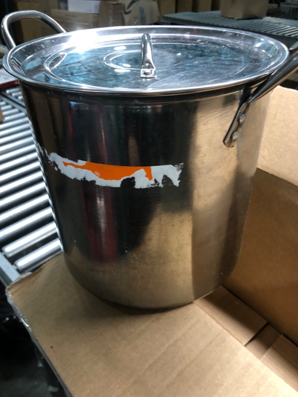 Photo 4 of **USED** IMUSA USA Stainless Steel Stock Pot with Lid 12-Quart, Silver 12 quart