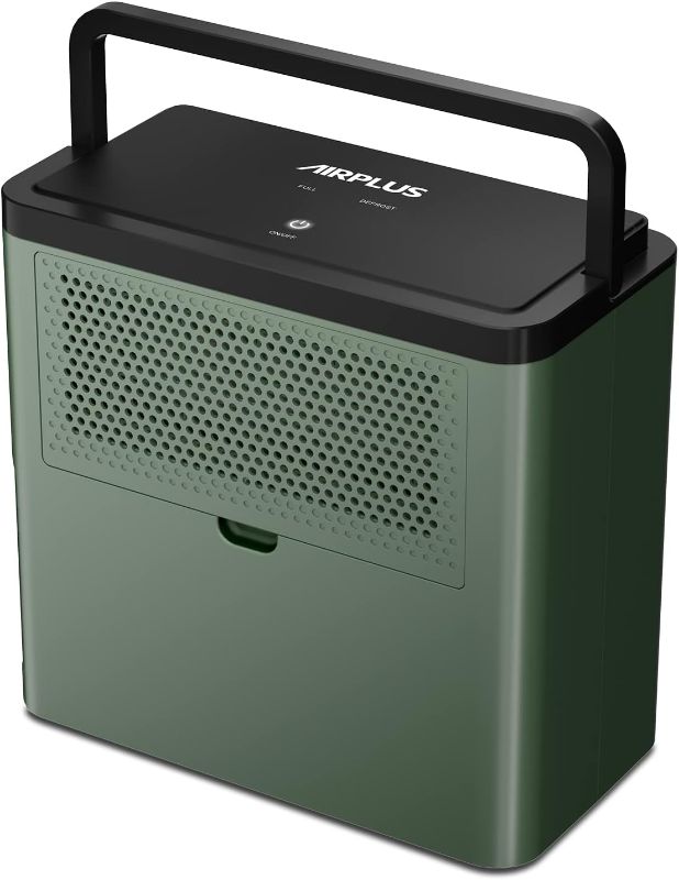 Photo 1 of 20-30 Pints Home Dehumidifier for Bedroom, Basement with Drain Hose, Reusable Filter,Auto Shut for 1,500 Sq. Ft. Large Room, Bathroom Green
