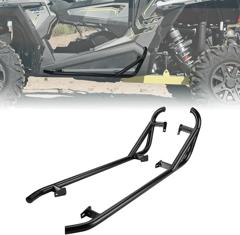 Photo 1 of KEMIMOTO Compatible with RZR Nerf Bars RZR 1000 Rock Sliders, Heavy Duty Black Tree Kickers Side Steps Replacement Compatible with 2014-2023 Polaris RZR S 1000 XP 1000 Turbo 900 Trail S 900 -2 Seater