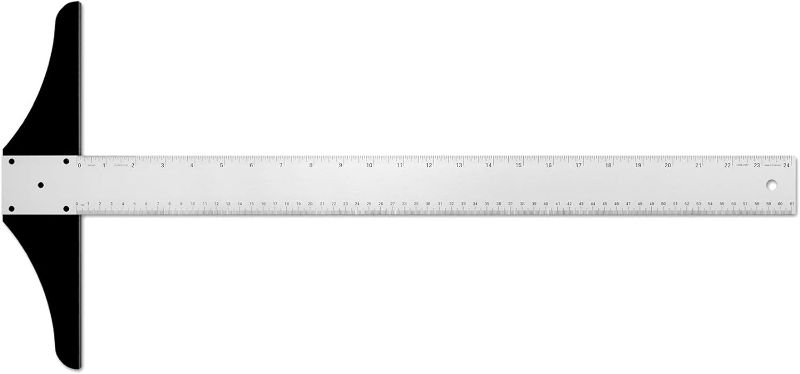 Photo 1 of Alumicolor 24-inch Professional Aluminum T-Square for Art Framing & Drafting, Silver
