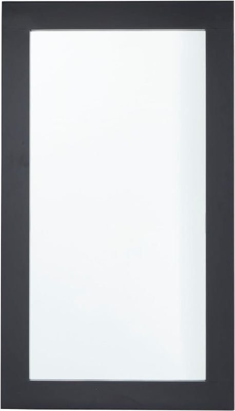 Photo 1 of Deco 79 Contemporary Wood Rectangle Wall Mirror, 24" x 1" x 36", Black