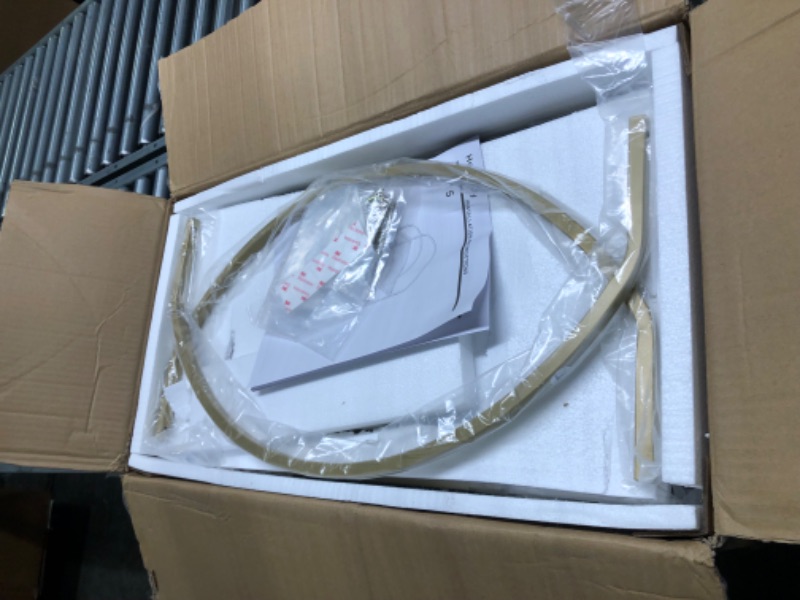 Photo 1 of 5-Tier Bookshelf Arched Display Racks,Metal Bookcase,Tempered Glass Shelves,Storage Rack Shelf for Home Office,Living Room,Bedroom, Bathroom,Modern Style,Golden