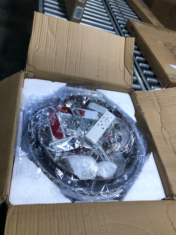 Photo 1 of SZXYKEJI3 RGB Crystal Ceiling Light Modern LED Ceiling Light Fixture with Remote Control Large Chrome Dimmable Flush Mount Chandelier for Livingroom Dining Room Kitchen Bedroom.