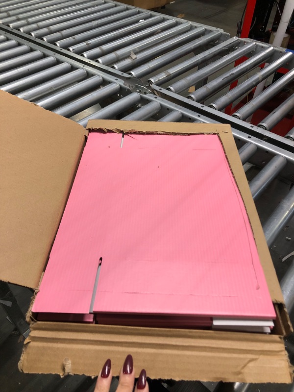 Photo 2 of Pink Cardboard Shipping Box Mailers 10 x 8 x 2.7 Inch Corrugated Packaging Storage Boxes 15 Pack (Inside Size: 9.3 x 7.8 x 2.6)