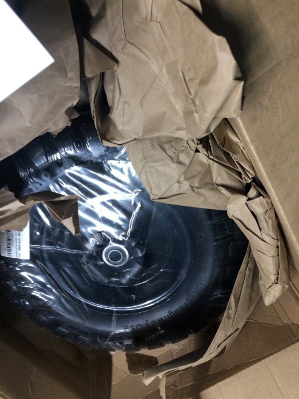 Photo 2 of Wheelbarrow Tires 4.80/4.00-8 Flat Free, 16 inch Solid 4.80/4.00-8 Tire and Wheel with 5/8” or 3/4” Bearings, Wheel Barrow Tires 4.80/4.00-8 Includes Adapter Kit