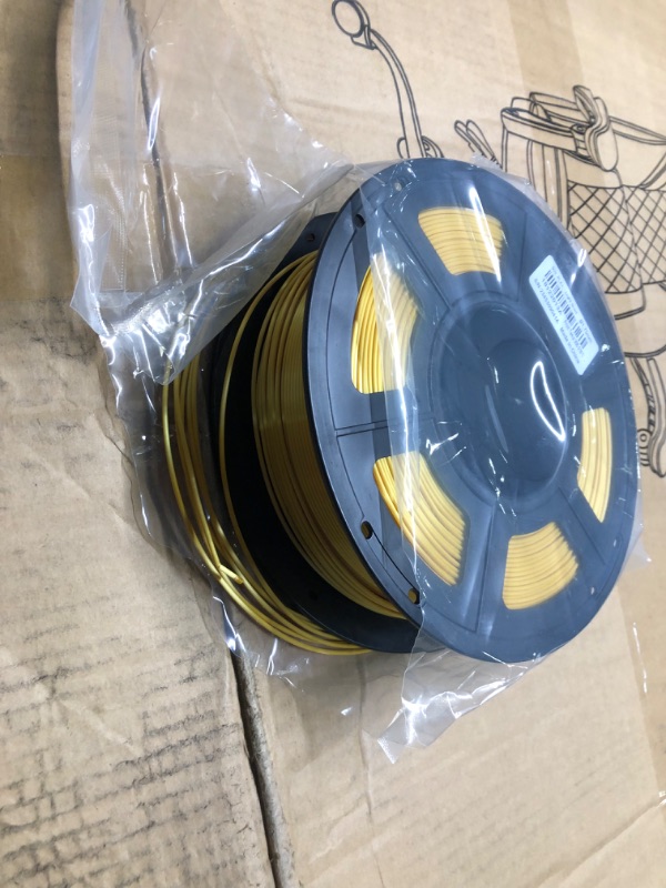 Photo 2 of 3D Printer Silk Gold PLA Filament 1.75mm 1KG 2.2LBS Spool 3D Printing Silky Shine PLA Materials Golden Color HZST3D
