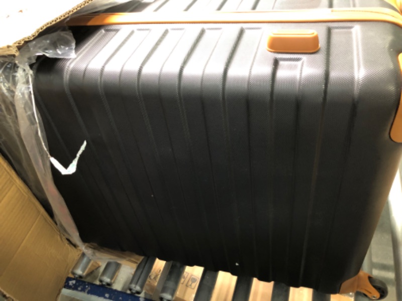 Photo 3 of **USED NOT COMPLETE** Coolife Luggage Sets Suitcase Set 3 Piece Luggage Set Carry On Hardside Luggage with TSA Lock Spinner Wheels (Black, 5 piece set) Black 5 piece set