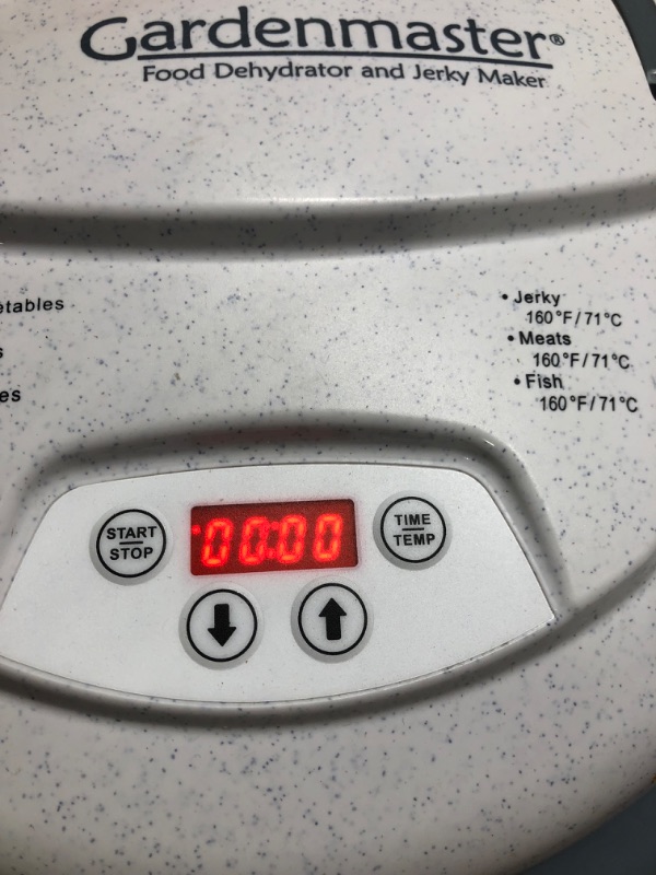 Photo 2 of **SOLD AS PARTS** NESCO FD-1040 Gardenmaster Digital Pro dehydrator, For Jerky and Snacks, White & MS-2-6 Round Mesh 15 1/2" Clean-A-Screens, Fits Food Dehydrators, White Dehydrator + Dehydrators, White