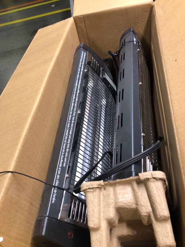 Photo 1 of 2 Packs -Electric Garage Heaters for Indoor Use, 1500W/750W Ceiling Mounted Radiant Heaters with Halogen Light, 90 Degree Rotation, 5 Mode Settings, Space Heater for Garage, Shop, Large Room and Patio