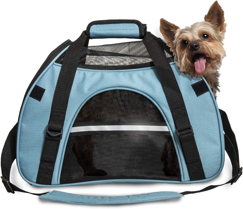 Photo 3 of 
Furhaven Multipurpose Tote Bag Pet Carrier w/ Weather Guard - Robin Blue, Small