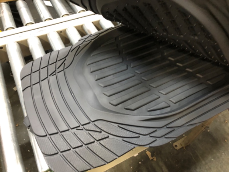 Photo 1 of Motor Trend - MT-923-BK 923-BK Black FlexTough Contour Liners-Deep Dish Heavy Duty Rubber Floor Mats for Car SUV Truck & Van-All Weather Protection, Universal Trim to Fit Full Set Black