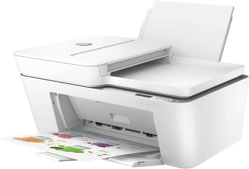 Photo 1 of HP DeskJet 4155e Wireless Color Inkjet Printer, Print, scan, copy, Easy setup, Mobile printing, Best-for home, Instant Ink with HP+,white