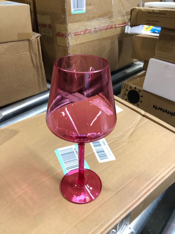 Photo 1 of 
Gandeer Acrylic Wine Glasses Set of 6 23 oz Stemmed Wine Glasses Bulk Reusable Unbreakable Drinking Cups Elegant Wine Glass Drinkware Gifts for Women Men Valentine's Day Wedding Home Party(Dark Pink)