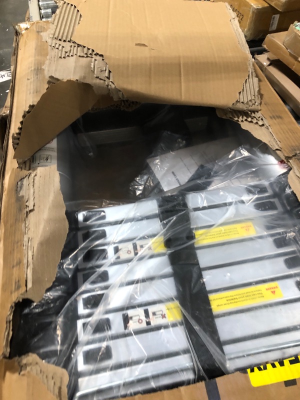 Photo 1 of Wolec 18.5FT Telescoping A Frame Ladder with Stabilizer Bar Wheels,Portable Multi-Purpose Collapsible Ladder for Roof Ceiling Household Use