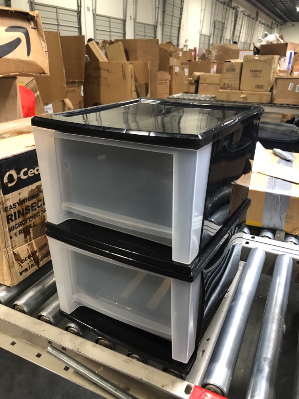 Photo 1 of IRIS USA 17 Qt. Plastic Stackable Storage Drawers, Medium, 4 Pack, Multi-Purpose Bins for Bedroom, Bathroom, Closet, Dorm, Craft Room, Garage, Nursery, Office, Under Sink, Black 17 Qt Black Drawer