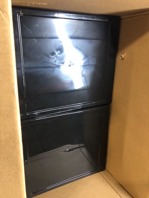 Photo 1 of IRIS USA 17 Qt. Plastic Stackable Storage Drawers, Medium, 4 Pack, Multi-Purpose Bins for Bedroom, Bathroom, Closet, Dorm, Craft Room, Garage, Nursery, Office, Under Sink, Black 17 Qt Black Drawer