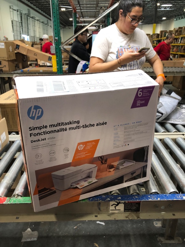 Photo 4 of HP DeskJet 4155e Wireless Color All-in-One Printer & 67XL Tri-Color High-Yield Ink Cartridge | 3YM58AN & 67XL Black High-Yield Ink Cartridge | 3YM57AN Printer + Tri-color Ink + Black Ink