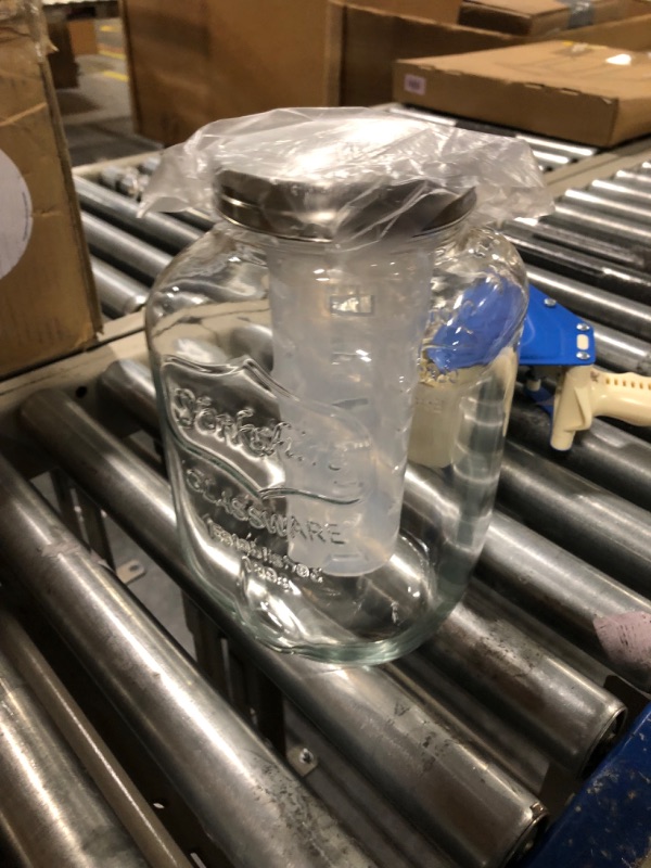 Photo 1 of 1 Gallon Glass Drink Dispensers For Parties 2PACK.Beverage Dispenser,Glass Drink Dispenser With Stand And Stainless Steel Spigot 100% Leakproof.Lemonade Dispenser With Ice Cylinder.Laundry Detergent