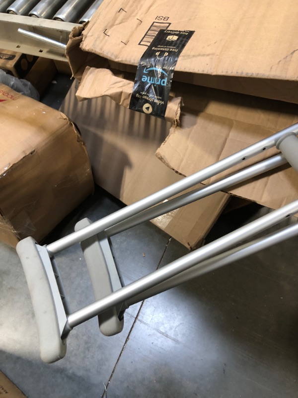 Photo 3 of BodyMed Aluminum Crutches, Adult, Tall, 5' 10"–6' 6" – Pair of Lightweight, Height Adjustable Crutches – Includes Padded Underarm Cushions, Hand Grips, & Rubber Tips – Max. Weight Capacity 300 lb. Tall, 5'10" – 6'6"