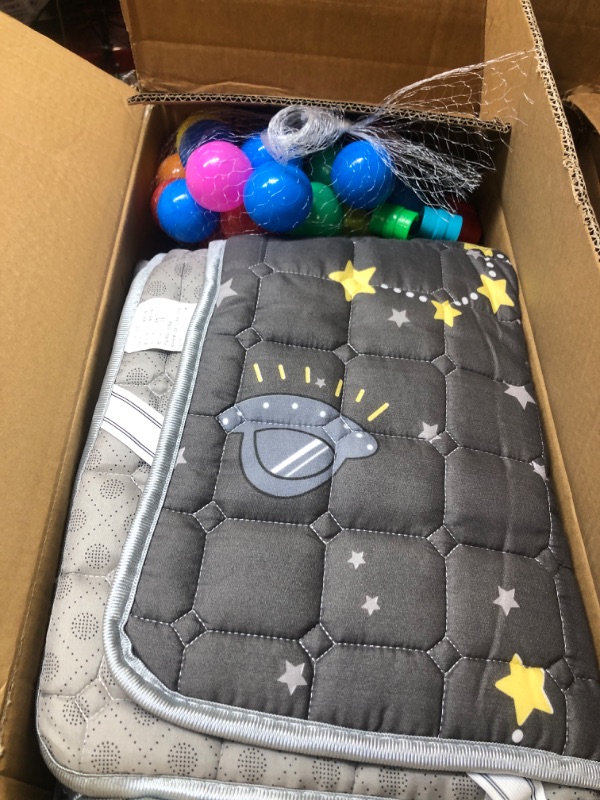 Photo 1 of Baby Playpen for Babies and Toddlers with Mat, 71x59 inch Extra Large Baby Playard No Gaps for Indoor & Outdoor, Portable Toddler Playpen with Bag, Anti-Slip Base, (Gray), Li'l Pengyu Gray-71 x 59 Inch with mat