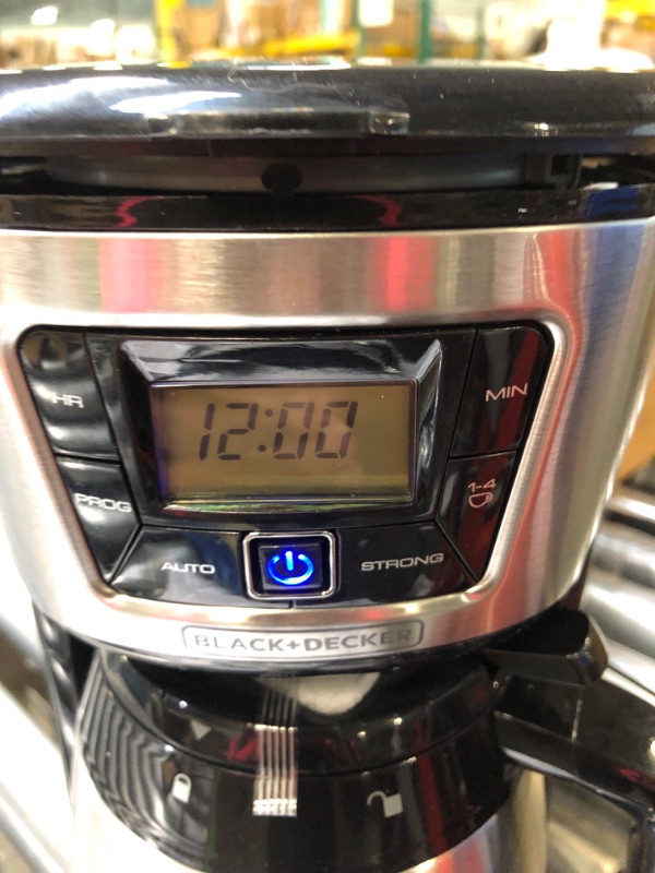 Photo 1 of BLACK+DECKER 12-Cup Thermal Coffeemaker, Black/Silver, CM2035B