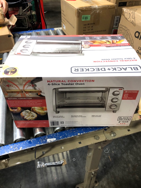 Photo 3 of BLACK+DECKER 4-Slice Toaster Oven with Natural Convection, Stainless Steel, TO1760SS