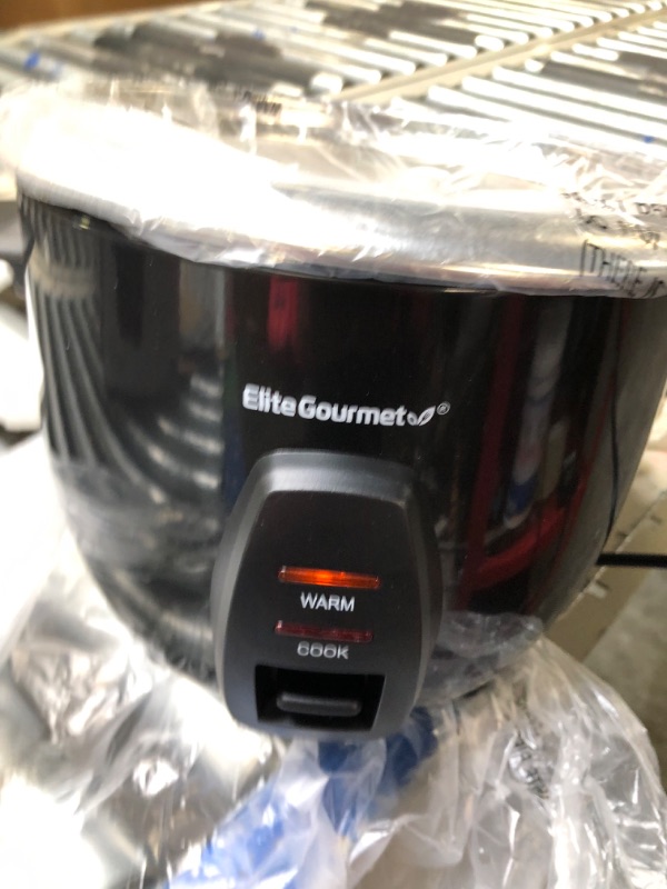 Photo 2 of Elite Gourmet ERC2010B# Electric 10 Cup Rice Cooker with 304 Surgical Grade Stainless Steel Inner Pot Makes Soups, Stews, Grains, Cereals, Keep Warm Feature, 10 cups cooked (5 Cups uncooked), Black 10 Cups Cooked Black