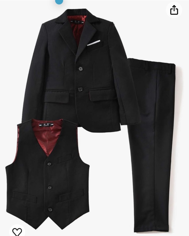 Photo 1 of 3 Piece Kids Boys' Formal Blazer Vest and Pants Dress Suits Set for Party