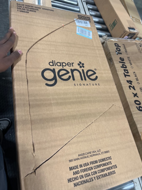 Photo 2 of Diaper Genie Signature Gift Set | Includes Easy Roll Refill with 48 Bags | Holds Up to 2256 Newborn Diapers Registry Gift Set (Signature Pail)