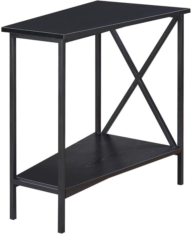 Photo 1 of Convenience Concepts Tucson Wedge End Table, Black