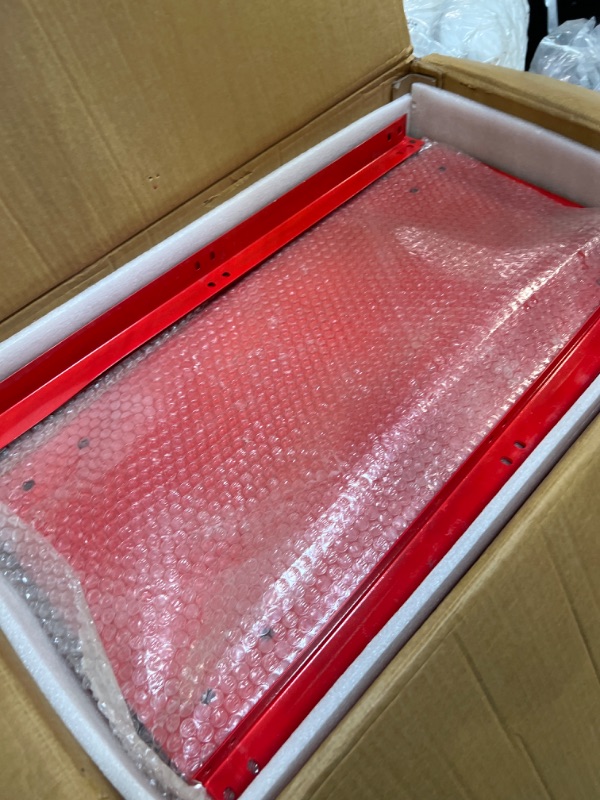 Photo 1 of ZHAOHUI Tool Trolley Cart 4-Tier Professional Level 1mm Plate Organizer Multifunction Service Parts Car, Bearing 100KG, 700x350x760mm (Color : Red)