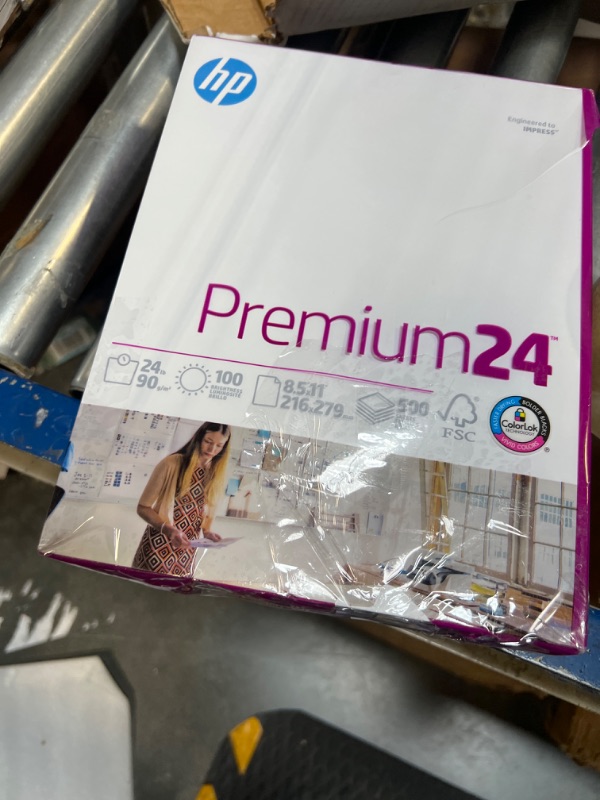 Photo 2 of HP Printer Paper | 8.5 x 11 Paper | Premium 24 lb | 1 Ream - 500 Sheets | 100 Bright | Made in USA - FSC Certified | 112400R 1 Ream | 500 Sheets Premium24