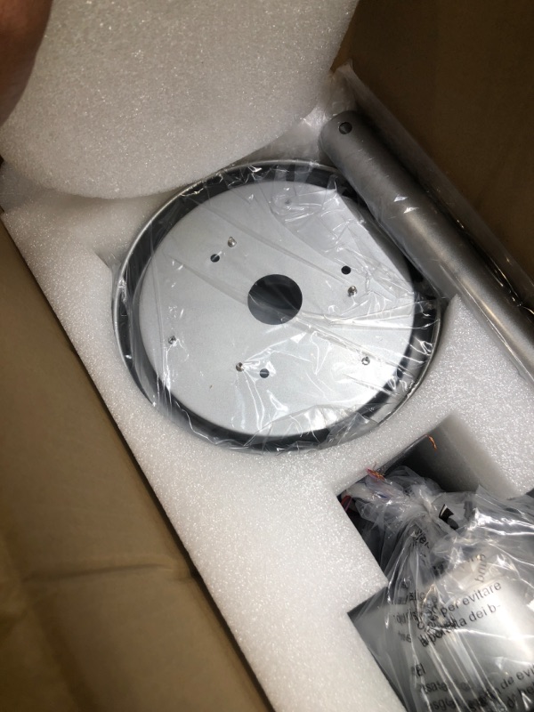 Photo 1 of ghicc Ceiling Fans with Lights and Remote, Silver Outdoor Ceiling Fan with Remote, 60 inch Modern Fan with Reversible DC Motor for Patio Bedroom