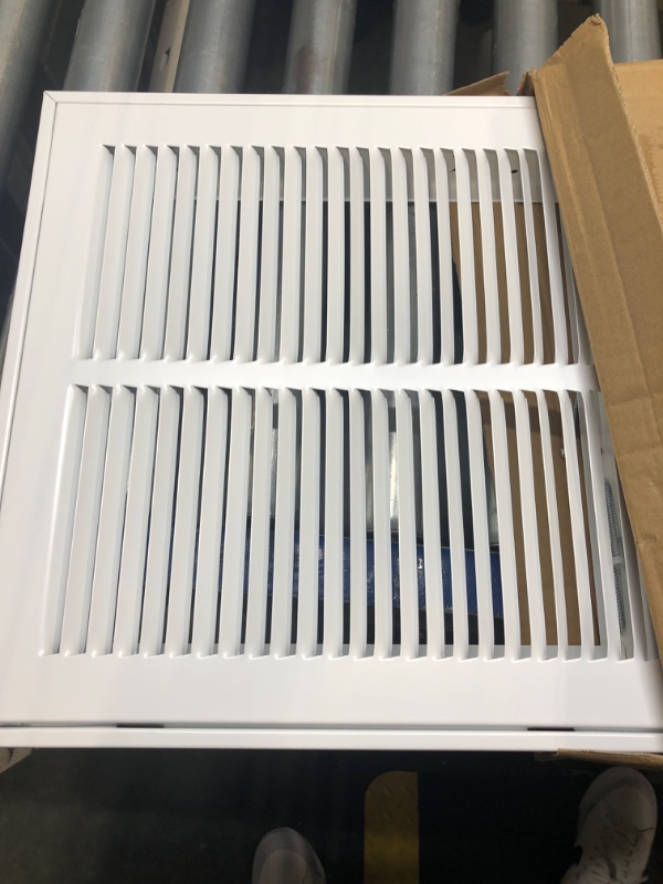 Photo 3 of 14"W x 14"H [Duct Opening Measurements] Steel Return Air Filter Grille [Removable Door] for 1-inch Filters | Vent Cover Grill, White | Outer Dimensions: 16 5/8"W X 15 5/8"H for 14x14 Duct Opening Duct Opening style: 14 Inchx14 Inch