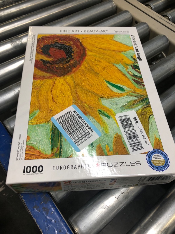 Photo 2 of EuroGraphics Sunflowers by Vincent Van Gogh 1000-Piece Puzzle