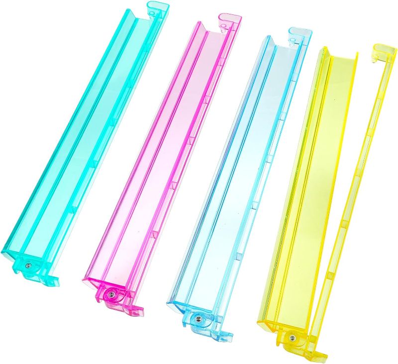 Photo 1 of Glimin 4 Sets All in One Mahjong Racks with Pushers, Clear Acrylic Mahjong Tile Rack and Pusher Combo, American Mah Jongg Accessories, 4 Colors