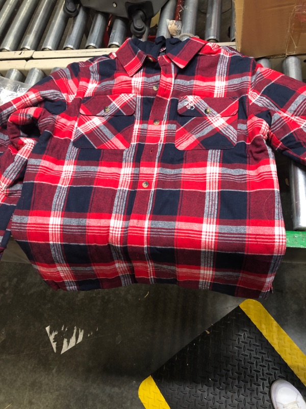 Photo 3 of Men's Maplewood Hooded Shirt Jacket Red Rover Plaid X-Large Tall